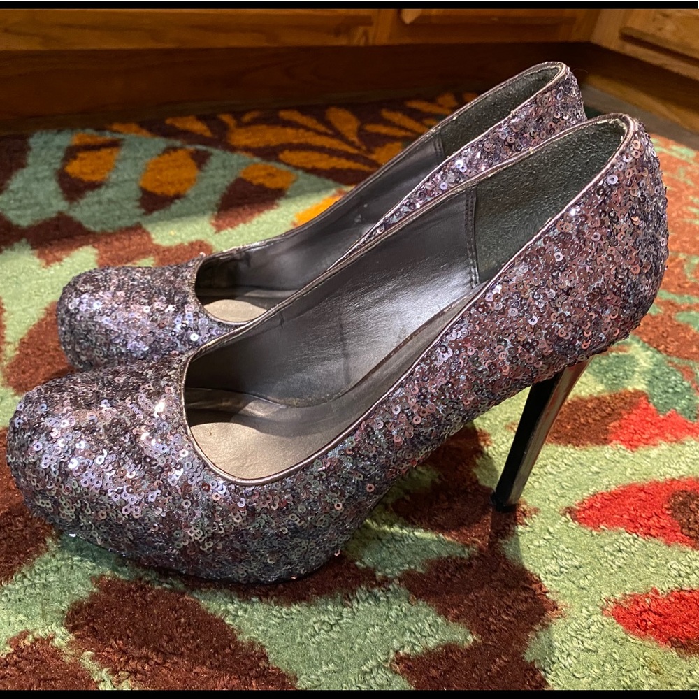 Sequin Heels